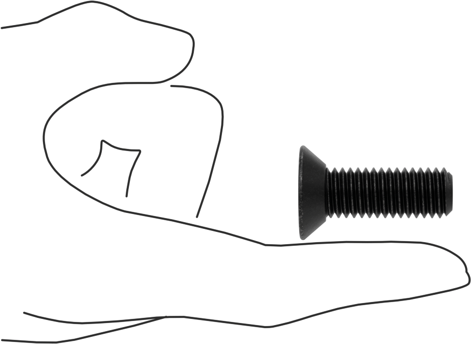 Dişli Kilitlemeli Altıgen Tahrikli Düz Başlı Vidalar, Alaşımlı Çelik, 1/2"-13 Diş Boyutu, 1-1/2" Uzunluk