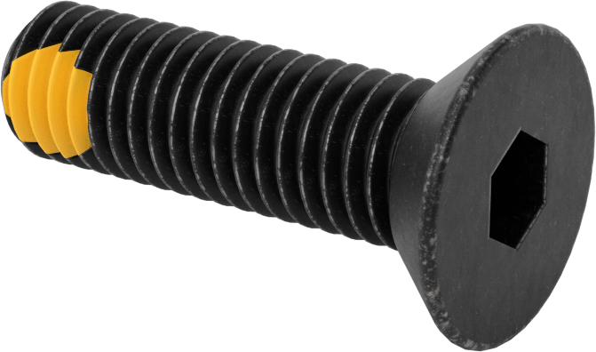 Dişli Kilitlemeli Altıgen Tahrikli Düz Başlı Vidalar, Alaşımlı Çelik, 1/2"-13 Diş Boyutu, 1-3/4" Uzunluk