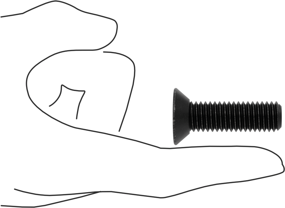 Dişli Kilitlemeli Altıgen Tahrikli Düz Başlı Vidalar, Alaşımlı Çelik, 1/2"-13 Diş Boyutu, 1-3/4" Uzunluk