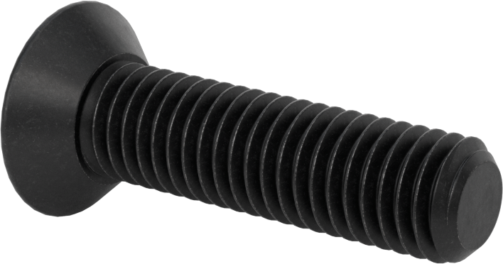 Dişli Kilitlemeli Altıgen Tahrikli Düz Başlı Vidalar, Alaşımlı Çelik, 1/2"-13 Diş Boyutu, 2" Uzunluk