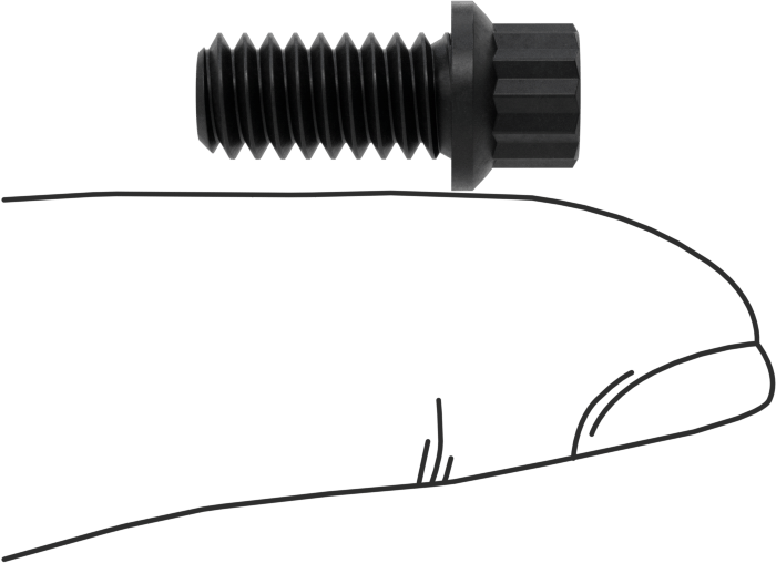 Çelik 12 Uçlu Vida, 1/4"-20 Diş Boyutu, 1/2" Uzunluk
