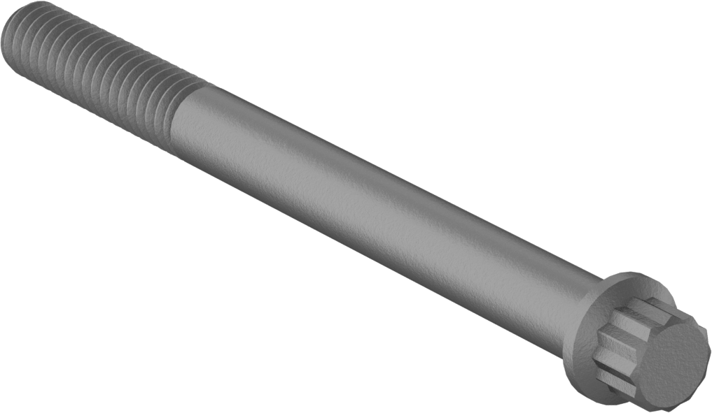 Çelik 12 Uçlu Vida, 1/4"-20 Diş Boyutu, 3" Uzunluk