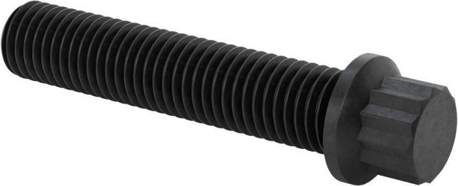 Çelik 12 Uçlu Vida, 1/4"-28 Diş Boyutu, 1-1/4" Uzunluk