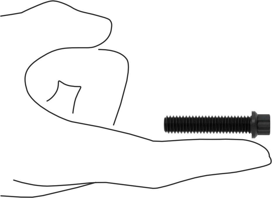 Çelik 12 Uçlu Vida, 5/16"-18 Diş Boyutu, 1-1/2" Uzunluk