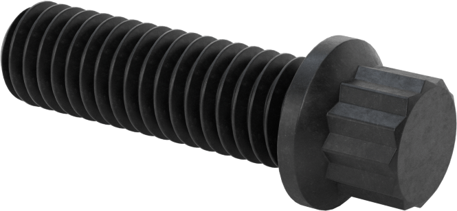 Çelik 12 Uçlu Vida, 3/8"-16 Diş Boyutu, 1-1/4" Uzunluk