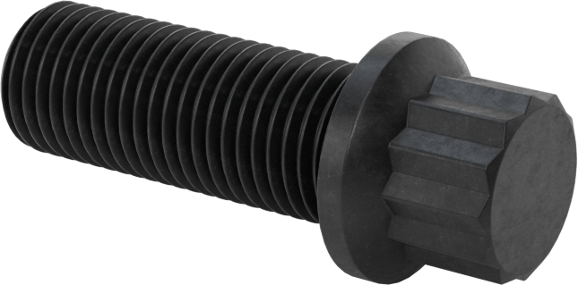 Çelik 12 Uçlu Vida, 3/8"-24 Diş Boyutu, 1" Uzunluk