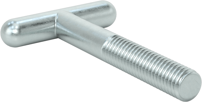 T-Cıvata, Çinko Kaplı Çelik, 3/8"-16 Diş Boyutu, 2-15/16" Uzunluk