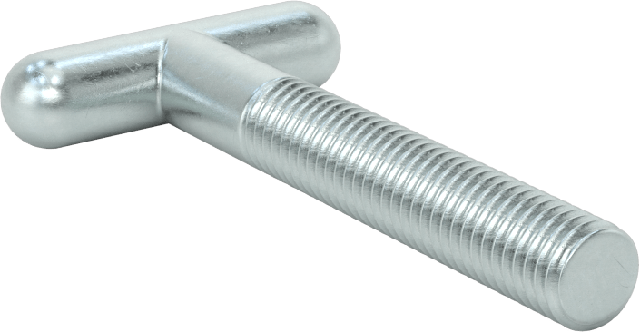 T-Cıvata, Çinko Kaplı Çelik, 1/2"-13 Diş Boyutu, 3-3/4" Uzunluk