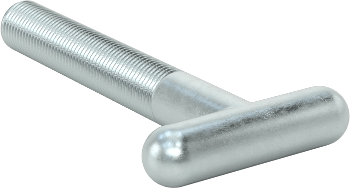T-Cıvata, Çinko Kaplı Çelik, 1/2"-20 Diş Boyutu, 3-3/4" Uzunluk