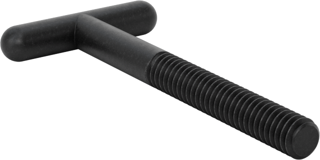 T-Cıvata, Siyah Oksit Çelik, 1/4"-20 Diş Boyutu, 2-5/8" Uzunluk