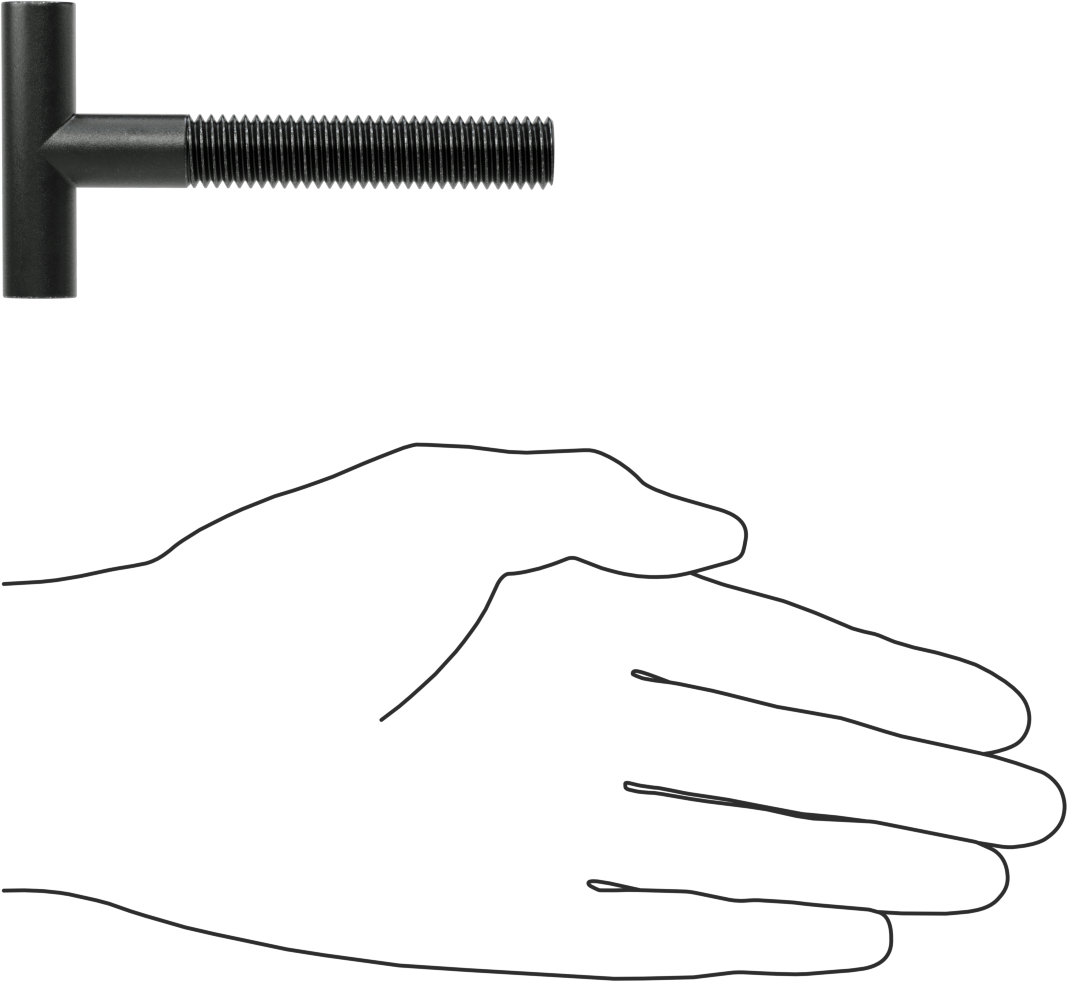 T-Cıvata, Çelik, 1/2"-13 Diş Boyutu, 3-3/4" Uzunluk