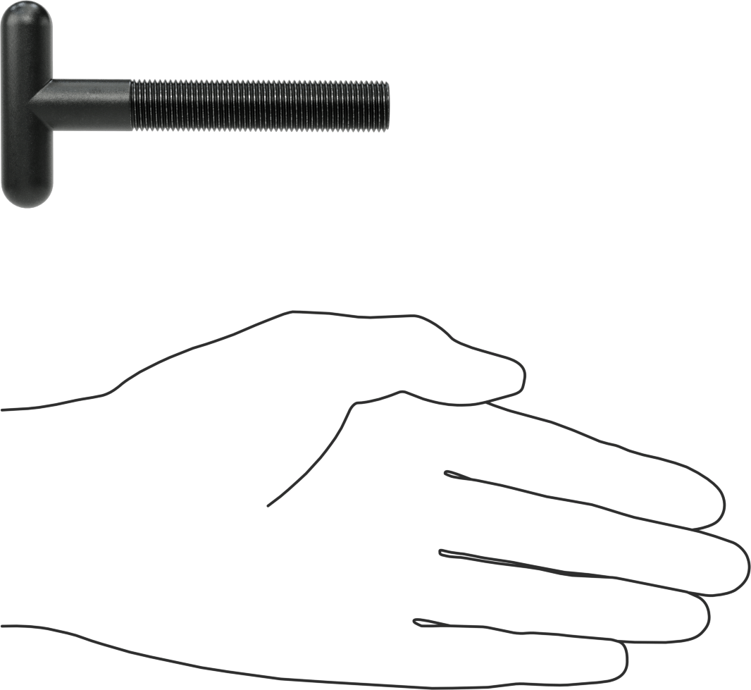T-Cıvata, Çelik, 1/2"-20 Diş Boyutu, 3-3/4" Uzunluk