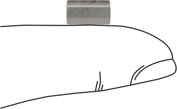 Mil. Spec. Dişi Dişli Altıgen Ayırıcı, 3/16" Altıgen Boyut, 3/8" Uzunluk