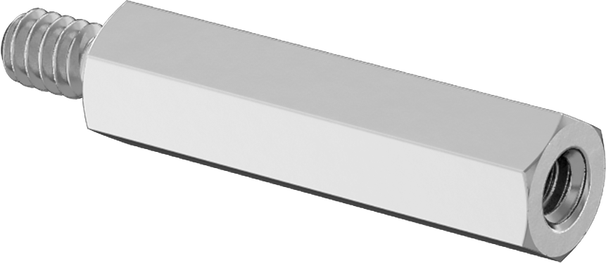Mil. Spec. Erkek-Dişi Dişli Altıgen Ara Parça, 3/16" Altıgen, 3/4" Uzunluk