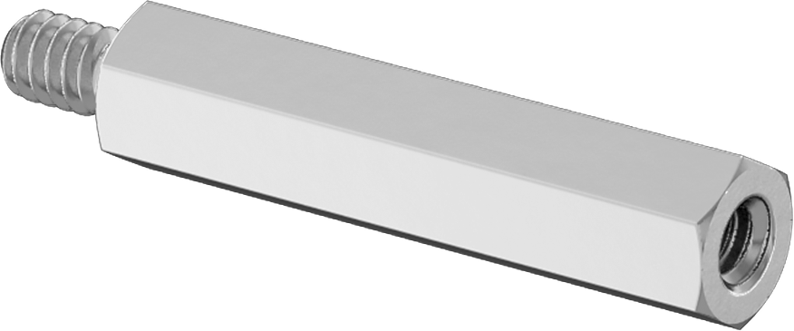 Mil. Spec. Erkek-Dişi Dişli Altıgen Ara Parça, 3/16" Altıgen, 7/8" Uzunluk
