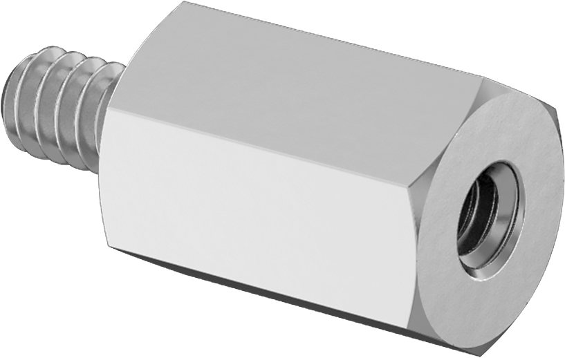 Mil. Spec. Erkek-Dişi Dişli Altıgen Ara Parça, 1/4" Altıgen, 3/8" Uzunluk
