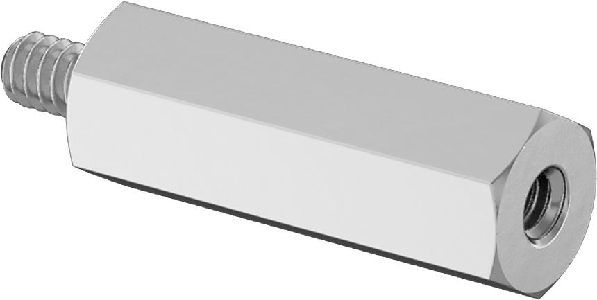 Mil. Spec. Erkek-Dişi Dişli Altıgen Ara Parça, 1/4" Altıgen, 3/4" Uzunluk