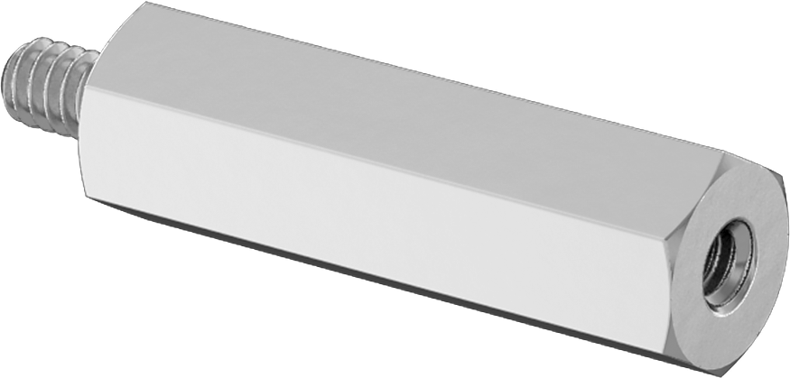 Mil. Spec. Erkek-Dişi Dişli Altıgen Ara Parça, 1/4" Altıgen, 7/8" Uzunluk