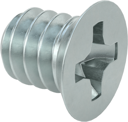 JIS Çinko Kaplı Çelik Düz Başlı Vidalar, M1,6 x 0,35 mm Diş Boyutu, 2 mm Uzunluk