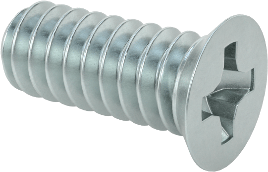 JIS Çinko Kaplı Çelik Düz Başlı Vidalar, M1,6 x 0,35 mm Diş Boyutu, 4 mm Uzunluk