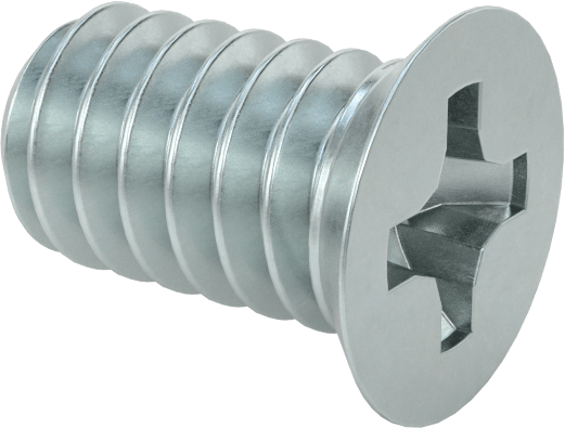 JIS Çinko Kaplı Çelik Düz Başlı Vidalar, M1,7 x 0,35 mm Diş Boyutu, 3 mm Uzunluk