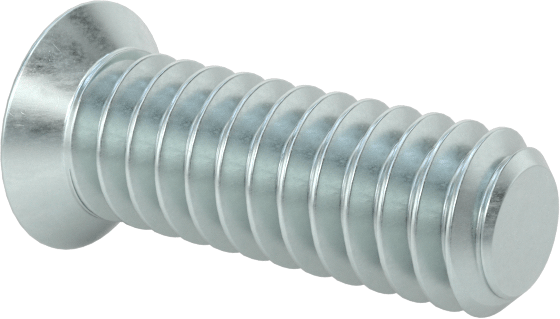 JIS Çinko Kaplı Çelik Düz Başlı Vidalar, M1,7 x 0,35 mm Diş Boyutu, 5 mm Uzunluk