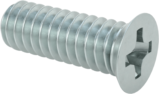 JIS Çinko Kaplı Çelik Düz Başlı Vidalar, M1,7 x 0,35 mm Diş Boyutu, 5 mm Uzunluk