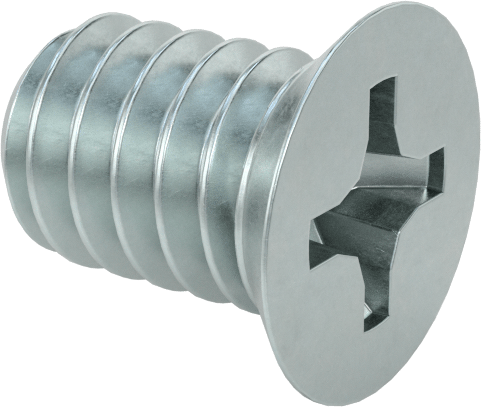 JIS Çinko Kaplı Çelik Düz Başlı Vidalar, M2 x 0,4 mm Diş Boyutu, 3 mm Uzunluk