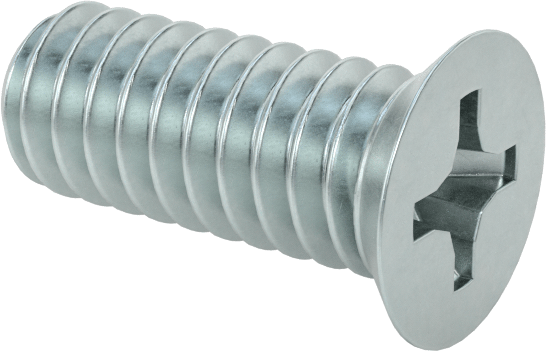 JIS Çinko Kaplı Çelik Düz Başlı Vidalar, M2 x 0,4 mm Diş Boyutu, 5 mm Uzunluk