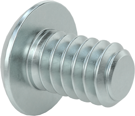 Çinko Kaplı Düğme Başlı Altıgen Soketli Vida, Alaşımlı Çelik, 2-56 Diş Boyutu, 1/8" Uzunluk