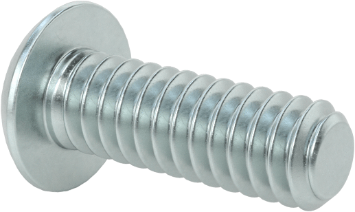 Çinko Kaplı Düğme Başlı Altıgen Soketli Vida, Alaşımlı Çelik, 2-56 Diş Boyutu, 1/4" Uzunluk