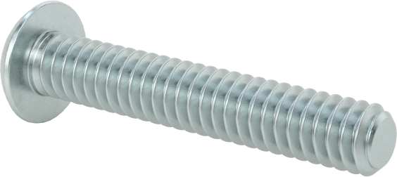 Çinko Kaplı Düğme Başlı Altıgen Soketli Vida, Alaşımlı Çelik, 2-56 Diş Boyutu, 1/2" Uzunluk
