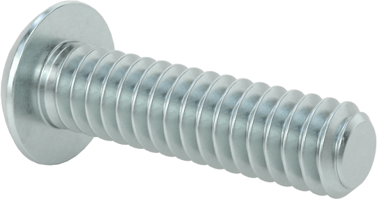 Çinko Kaplı Düğme Başlı Altıgen Soketli Vida, Alaşımlı Çelik, 3-48 Diş Boyutu, 3/8" Uzunluk
