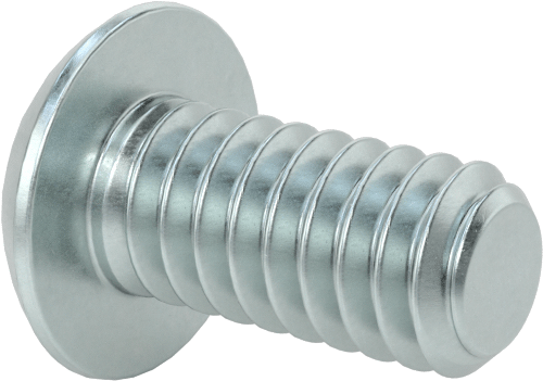 Çinko Kaplı Düğme Başlı Altıgen Soketli Vida, Alaşımlı Çelik, 5-40 Diş Boyutu, 1/4" Uzunluk