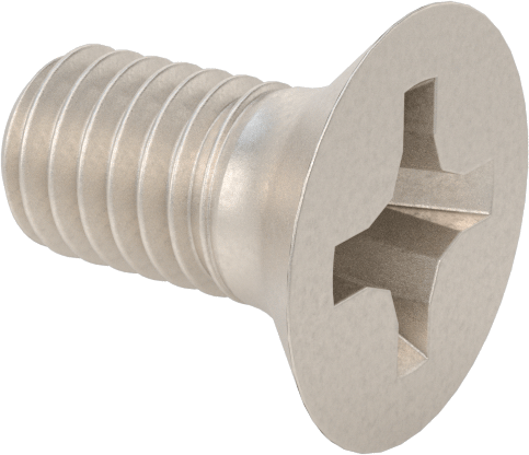 Titanyum Phillips Düz Başlı Vidalar, M3 x 0,5 mm Diş Boyutu, 6 mm Uzunluk