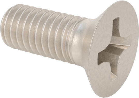 Titanyum Phillips Düz Başlı Vidalar, M3 x 0,5 mm Diş Boyutu, 8 mm Uzunluk