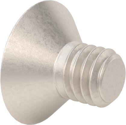 Titanyum Phillips Düz Başlı Vidalar, M4 x 0,7 mm Diş Boyutu, 6 mm Uzunluk