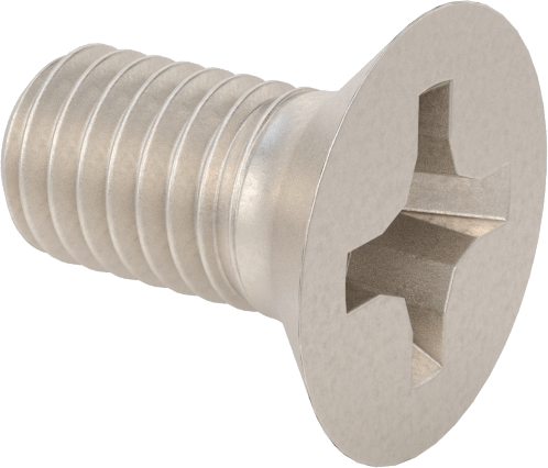 Titanyum Phillips Düz Başlı Vidalar, M5 x 0,8 mm Diş Boyutu, 10 mm Uzunluk