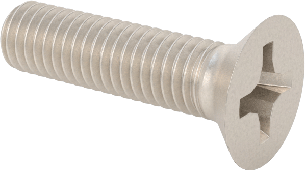 Titanyum Phillips Düz Başlı Vidalar, M5 x 0,8 mm Diş Boyutu, 20 mm Uzunluk