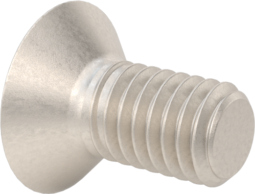 Titanyum Phillips Düz Başlı Vidalar, M6 x 1 mm Diş Boyutu, 12 mm Uzunluk