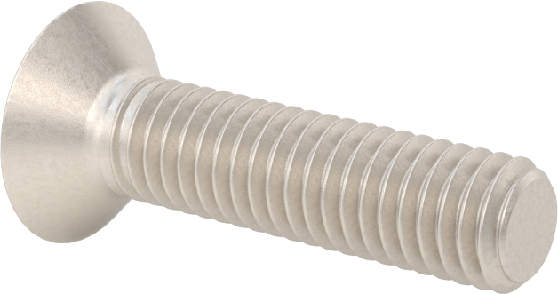 Titanyum Phillips Düz Başlı Vidalar, M6 x 1 mm Diş Boyutu, 25 mm Uzunluk