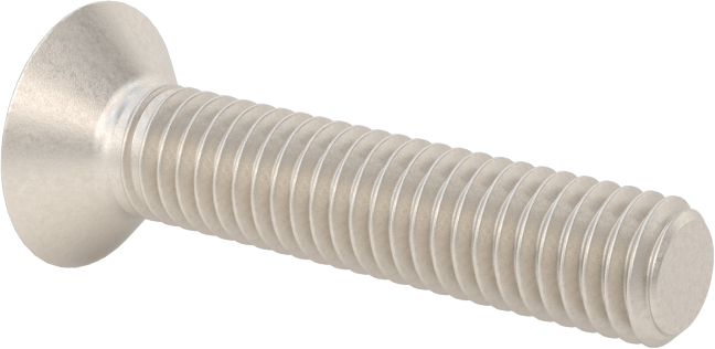 Titanyum Phillips Düz Başlı Vidalar, M6 x 1 mm Diş Boyutu, 30 mm Uzunluk