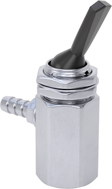 Dikenli Bağlantı Parçalı Panele Monte Açma/Kapama Vanası, Toggle Anahtarı, 1/8 NPT Dişi x 1/8" Boru İç Çapı için