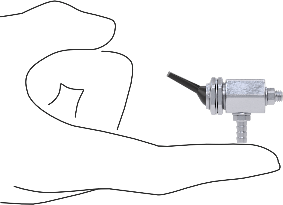 Dikenli Bağlantı Parçalı Panele Monte Açma/Kapama Vanası, Toggle Anahtarı, 10-32 UNF Erkek x 1/8" Boru İç Çapı