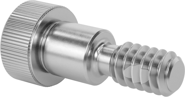18-8 Paslanmaz Çelik Diş Kilitlemeli Omuzlu Vida, 1/4" Omuz Çapı, 1/4" Omuz Uzunluğu, 10-24 Diş