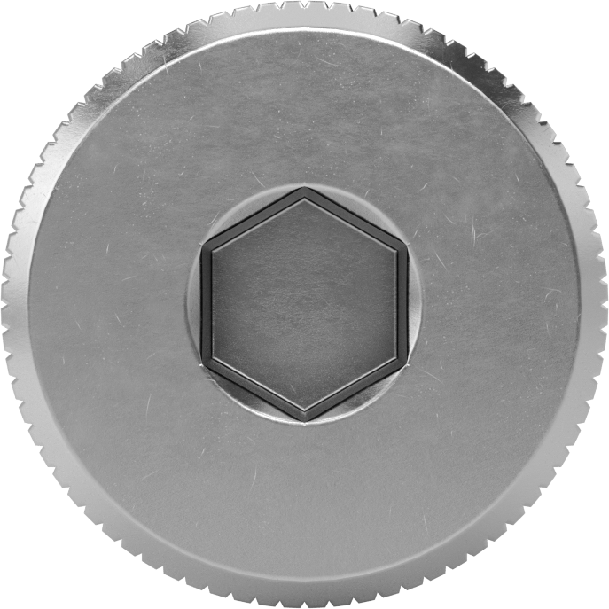 18-8 Paslanmaz Çelik Diş Kilitlemeli Omuzlu Vida, 1/4" Omuz Çapı, 3/8" Omuz Uzunluğu, 10-24 Diş