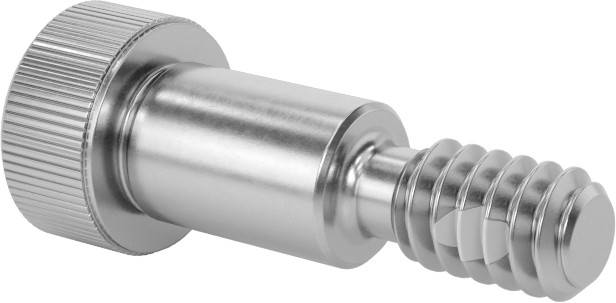 18-8 Paslanmaz Çelik Diş Kilitlemeli Omuzlu Vida, 1/4" Omuz Çapı, 3/8" Omuz Uzunluğu, 10-24 Diş