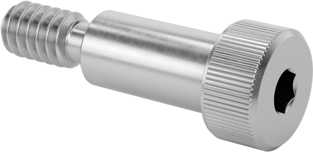 18-8 Paslanmaz Çelik Diş Kilitlemeli Omuzlu Vida, 1/4" Omuz Çapı, 1/2" Omuz Uzunluğu, 10-24 Diş