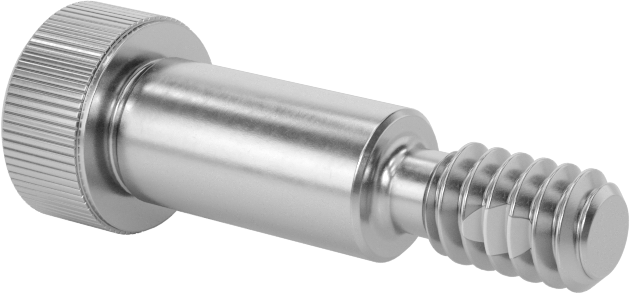 18-8 Paslanmaz Çelik Diş Kilitlemeli Omuzlu Vida, 1/4" Omuz Çapı, 1/2" Omuz Uzunluğu, 10-24 Diş