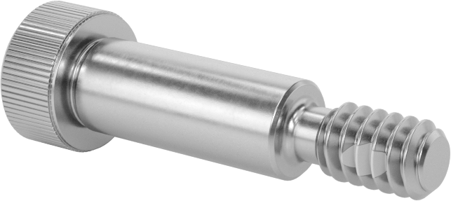 18-8 Paslanmaz Çelik Diş Kilitlemeli Omuzlu Vida, 1/4" Omuz Çapı, 5/8" Omuz Uzunluğu, 10-24 Diş